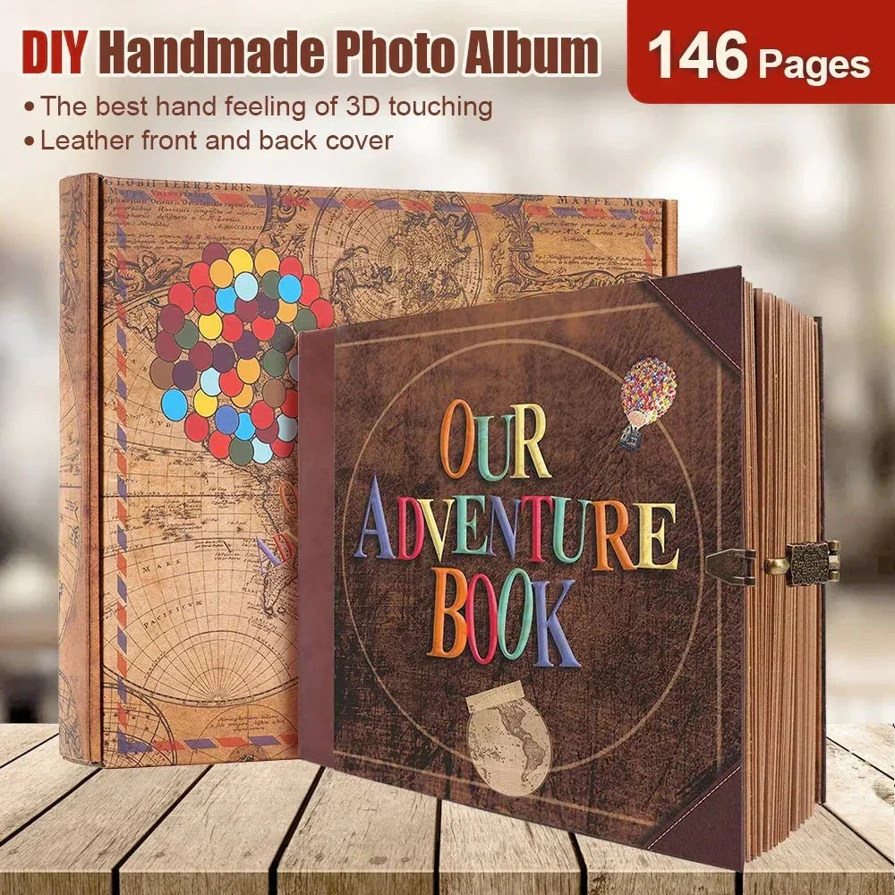 Aurora DIY-scrapbog til par og familier, 146 retro-sider