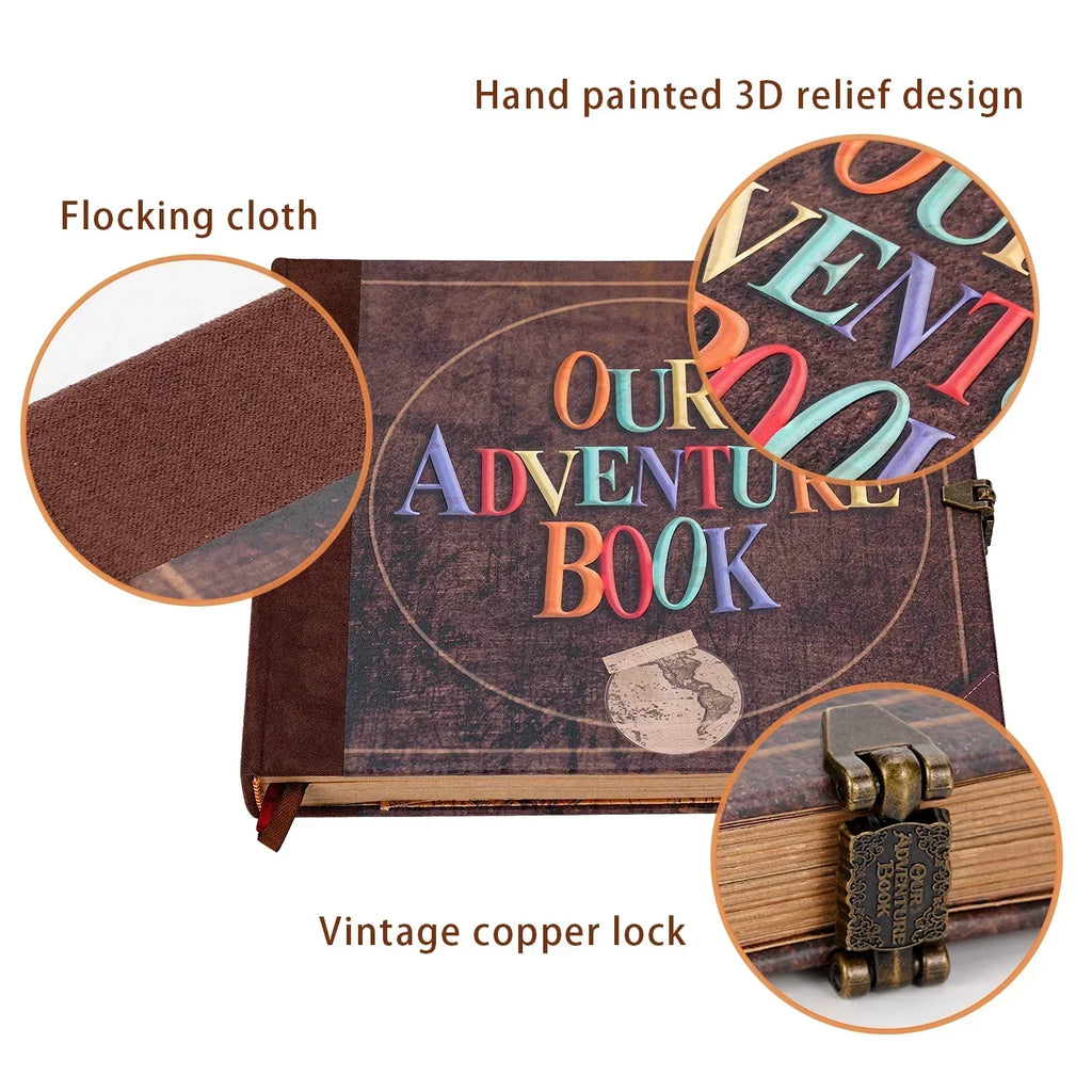 Aurora DIY-scrapbog til par og familier, 146 retro-sider