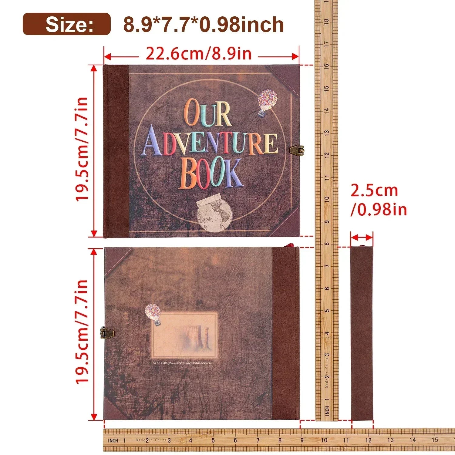 Aurora DIY-scrapbog til par og familier, 146 retro-sider