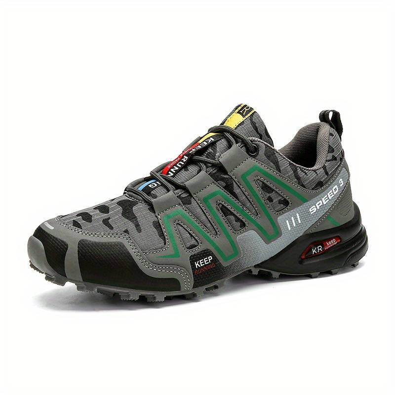 Waterproof Hiking Boots - Non-Slip Rubber Sole - Breathable Upper - Green, Grey & White - EU 39–47