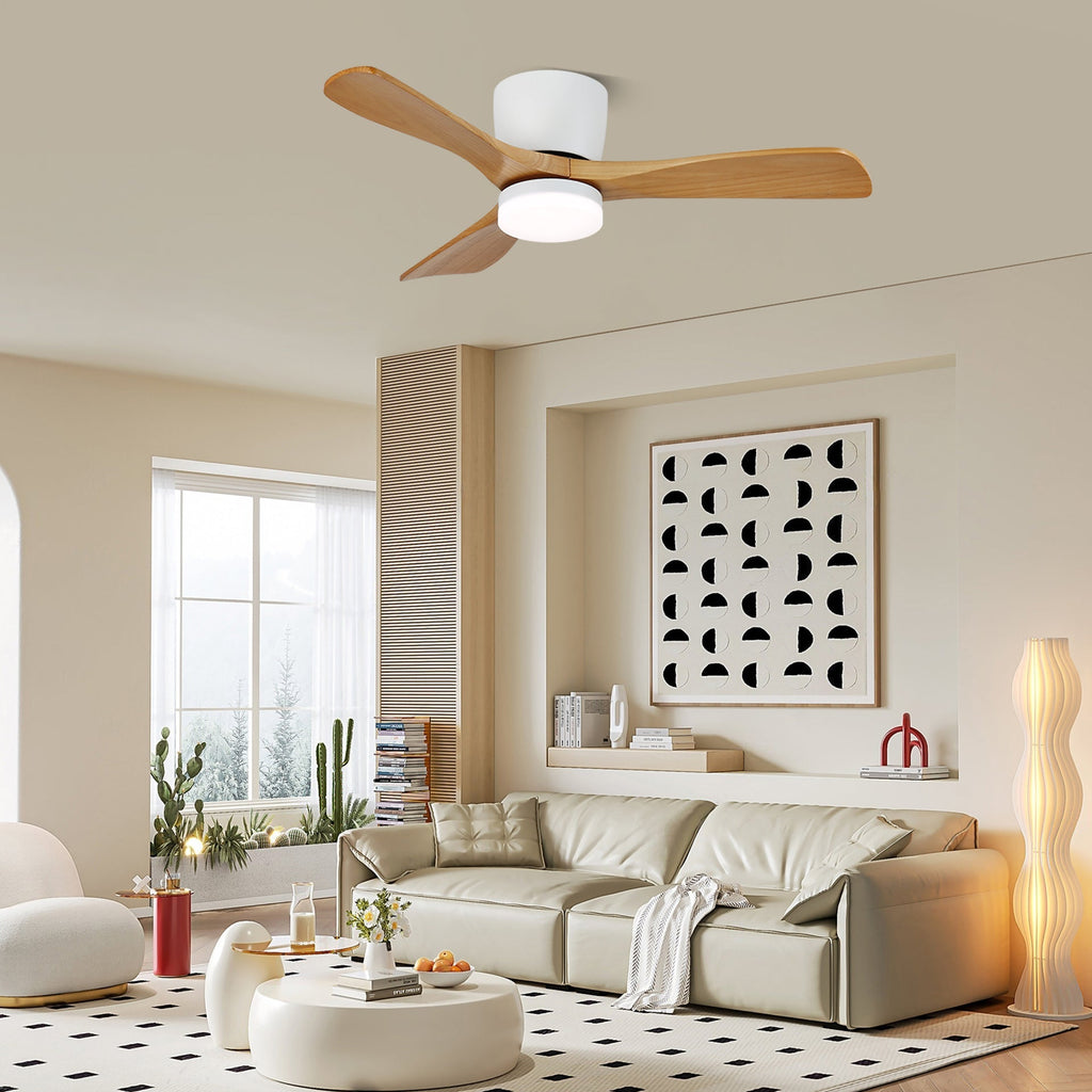 Aerodynamics Ceiling Fan Light 42"/52" — Integrated LED, Quiet Motor, Dual Blade Options