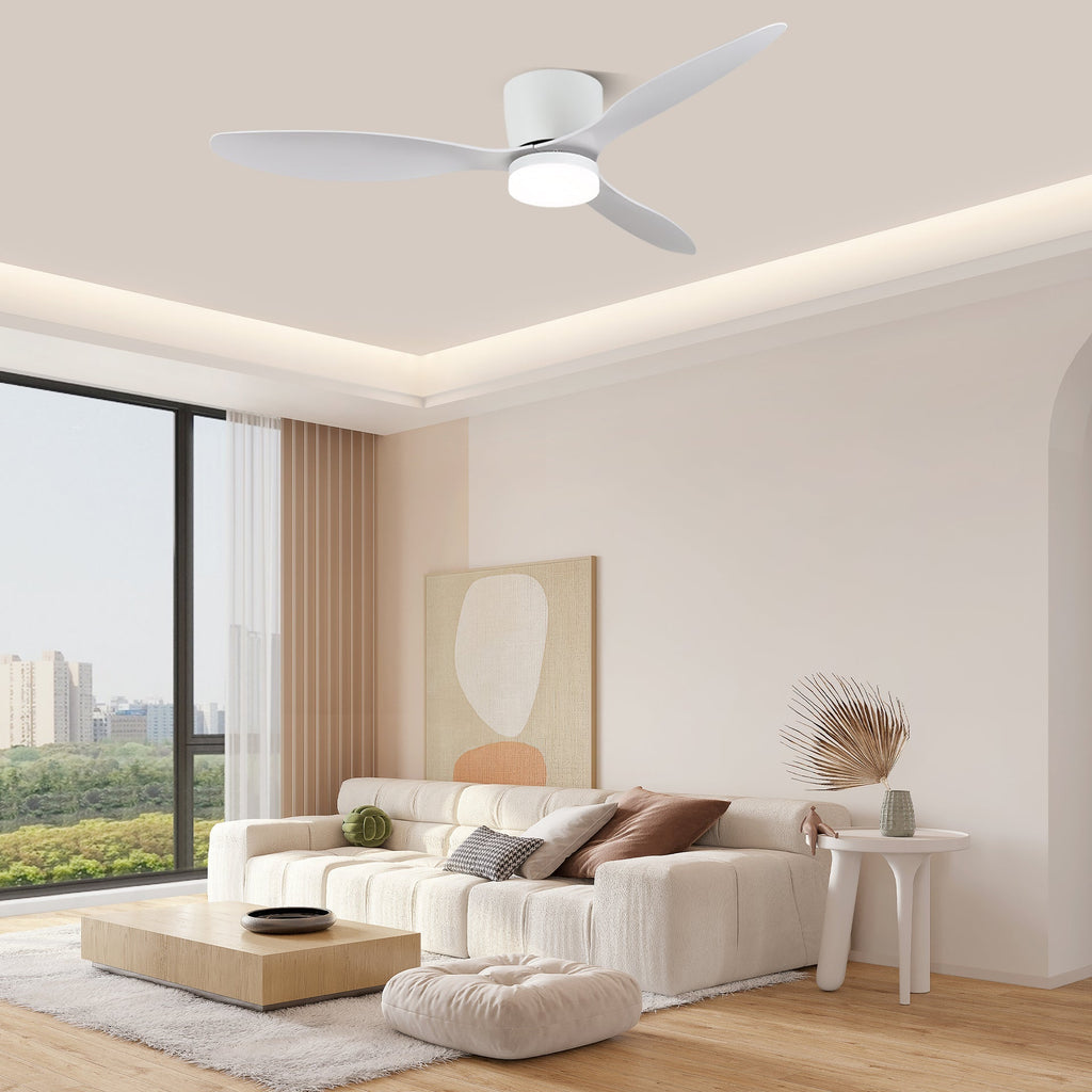 Aerodynamics Ceiling Fan Light 42"/52" — Integrated LED, Quiet Motor, Dual Blade Options