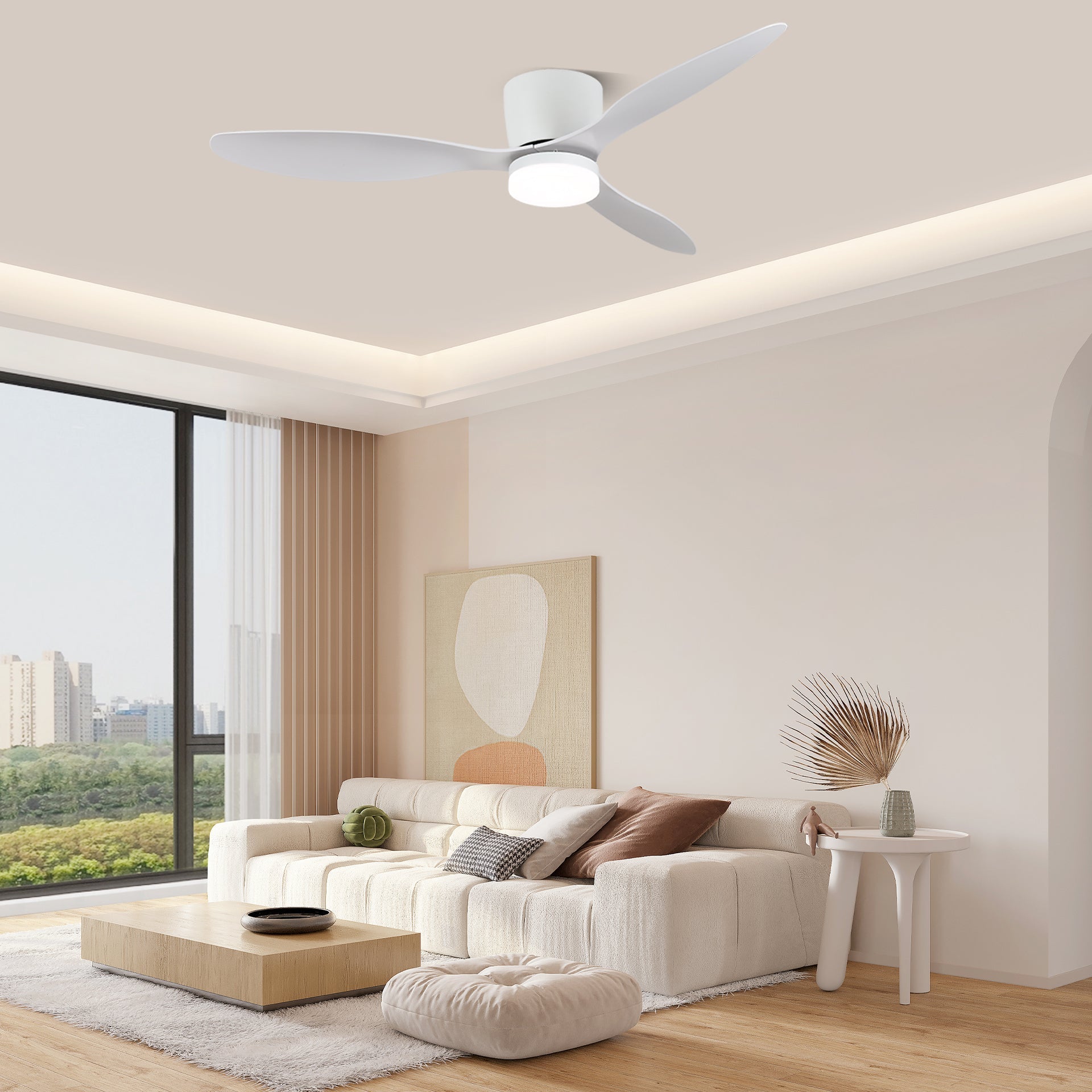 Aerodynamics Ceiling Fan Light 42"/52" — Integrated LED, Quiet Motor, Dual Blade Options