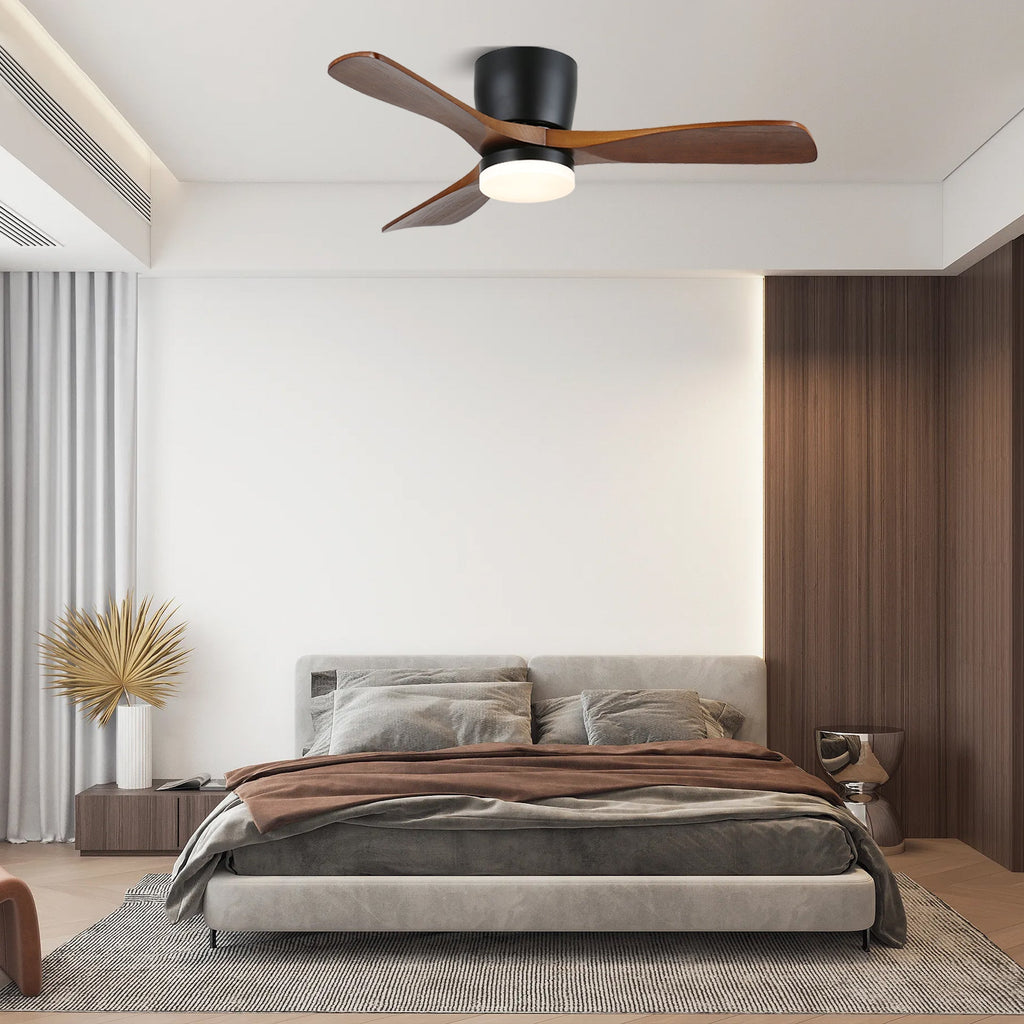 Aerodynamics Ceiling Fan Light 42"/52" — Integrated LED, Quiet Motor, Dual Blade Options