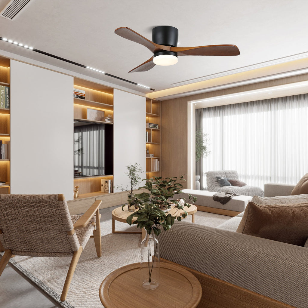 Aerodynamics Ceiling Fan Light 42"/52" — Integrated LED, Quiet Motor, Dual Blade Options