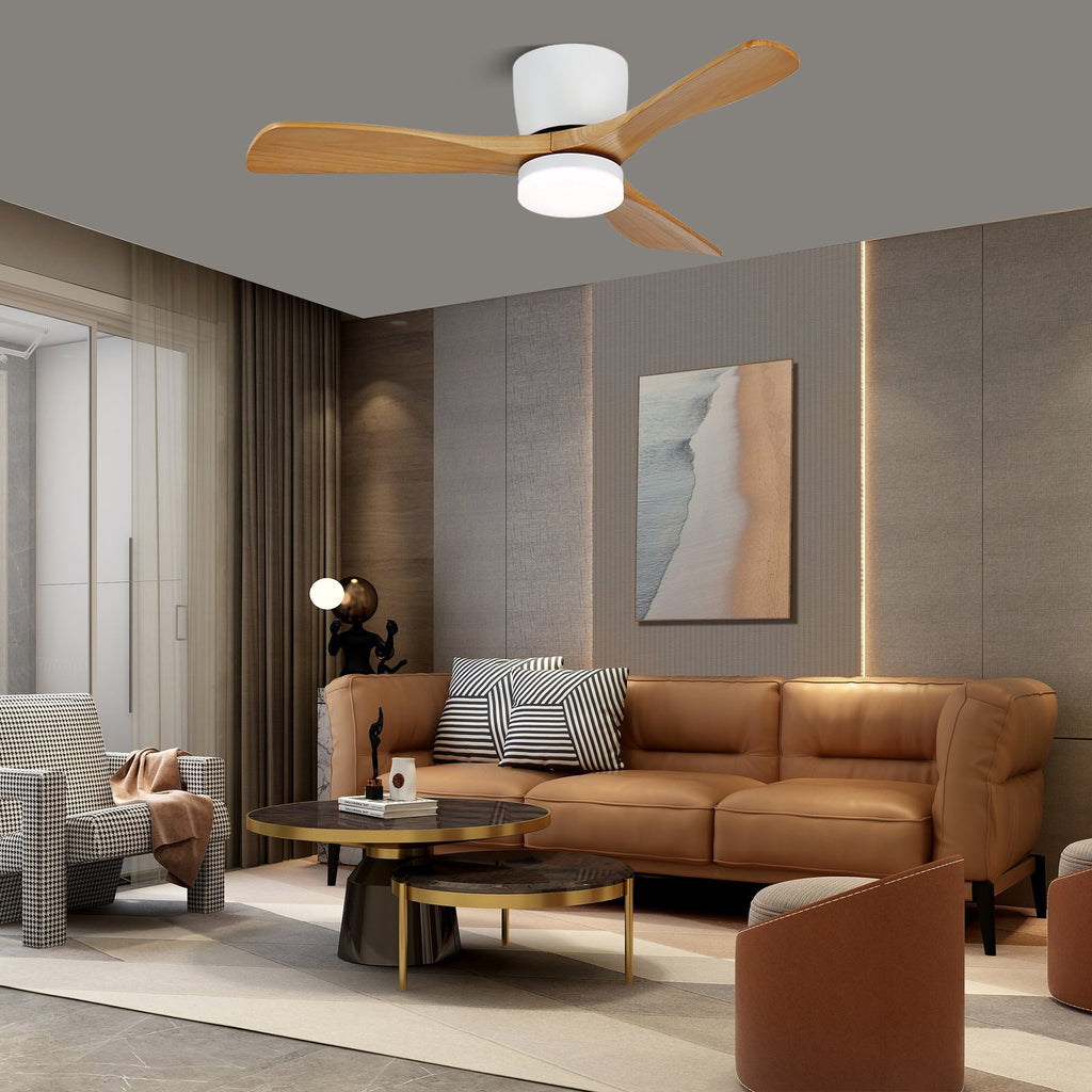 Aerodynamics Ceiling Fan Light 42"/52" — Integrated LED, Quiet Motor, Dual Blade Options