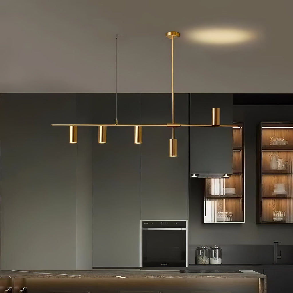 Lustra Cassandra lineare Messing-Pendelleuchte – elegante Deckenleuchte