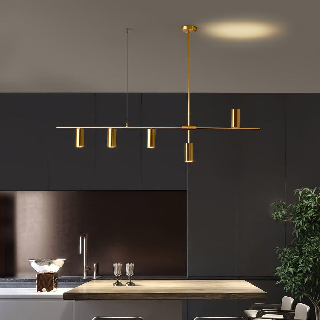 Lustra Cassandra lineare Messing-Pendelleuchte – elegante Deckenleuchte