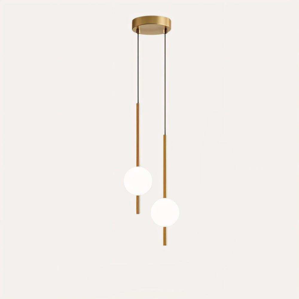 Kuvori glazen en metalen hanglamp Scandinavische elegantie