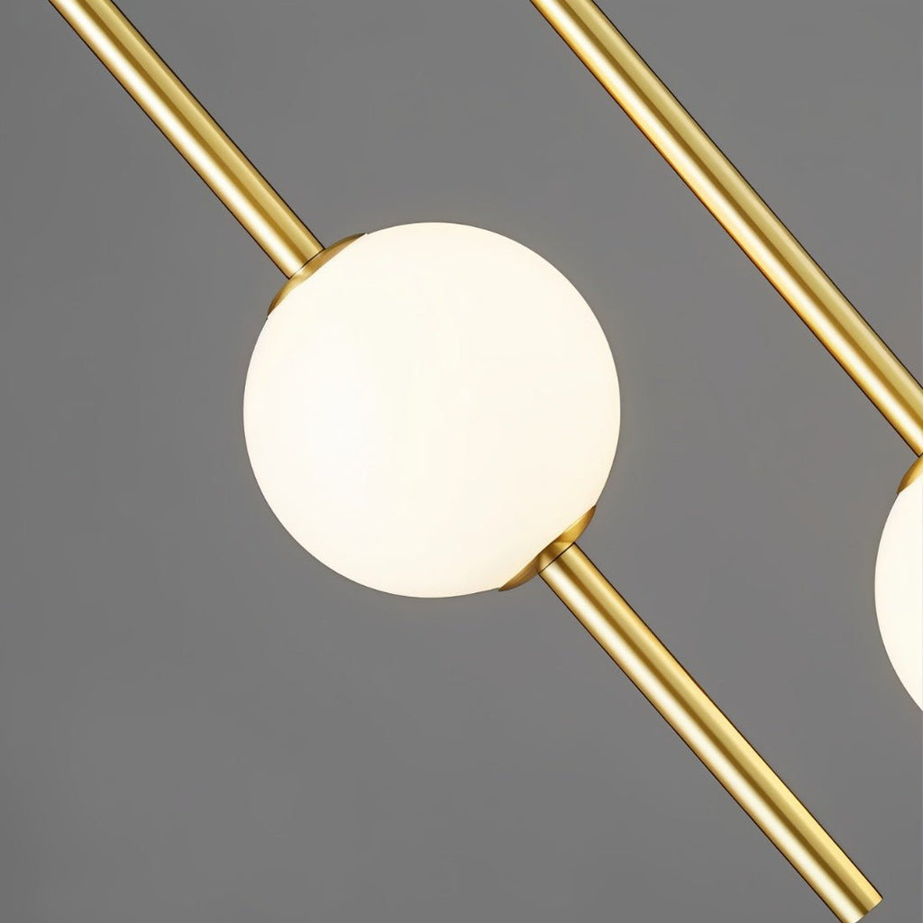 Kuvori glazen en metalen hanglamp Scandinavische elegantie