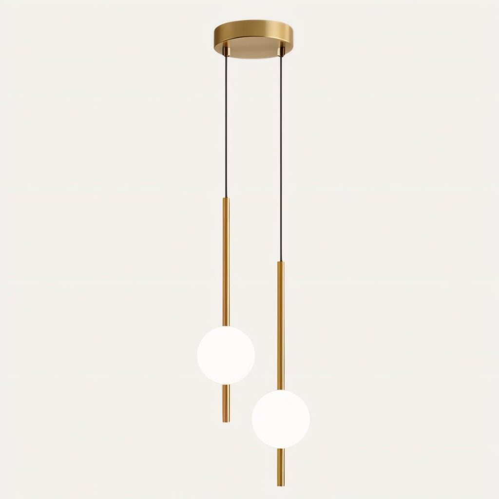 Kuvori glazen en metalen hanglamp Scandinavische elegantie