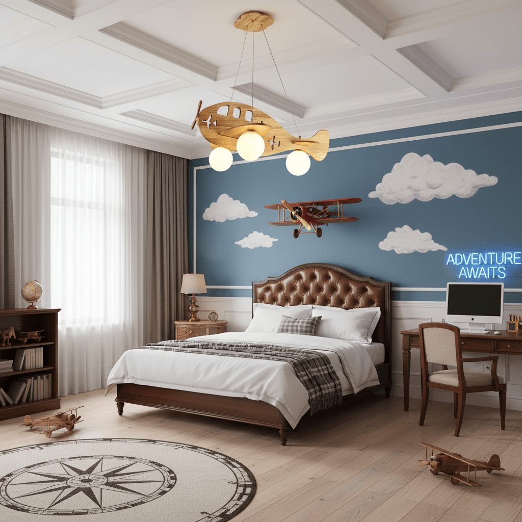 Airplane Pendant Lamp — Durable Construction, Bright Colors
