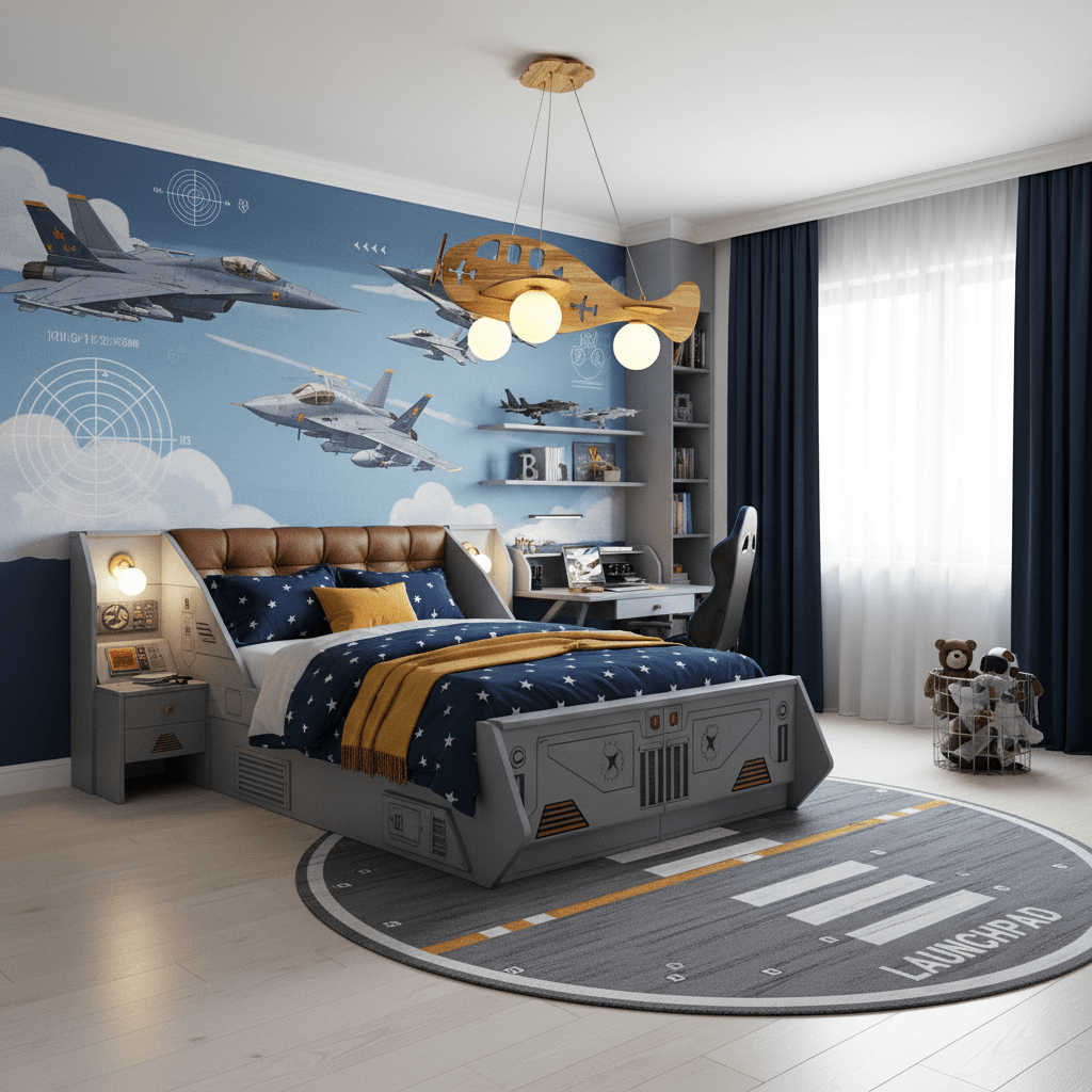Airplane Pendant Lamp — Durable Construction, Bright Colors