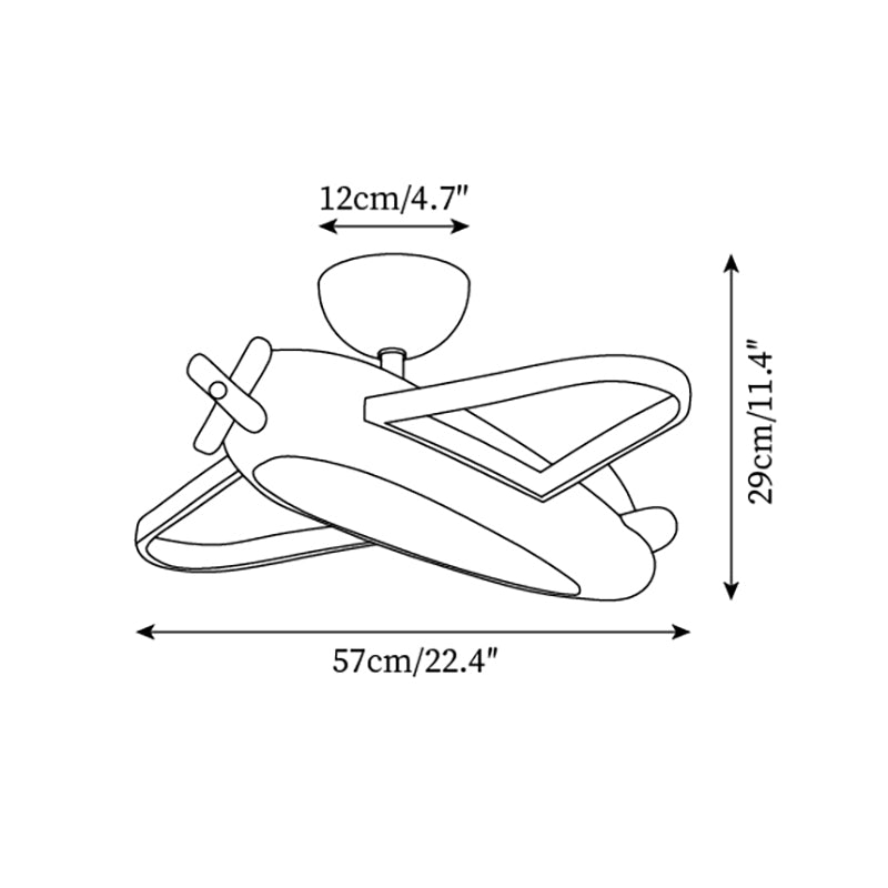 Hardwired Airplane Ceiling Light – Integrated 3000K LED