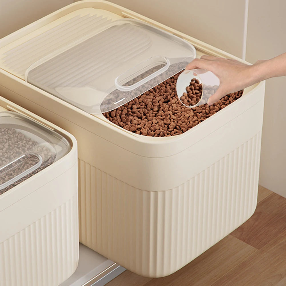حاوية تخزين طعام الحيوانات الأليفة محكمة الإغلاق وخالية من مادة BPA للحفاظ على الطزاجة والحماية