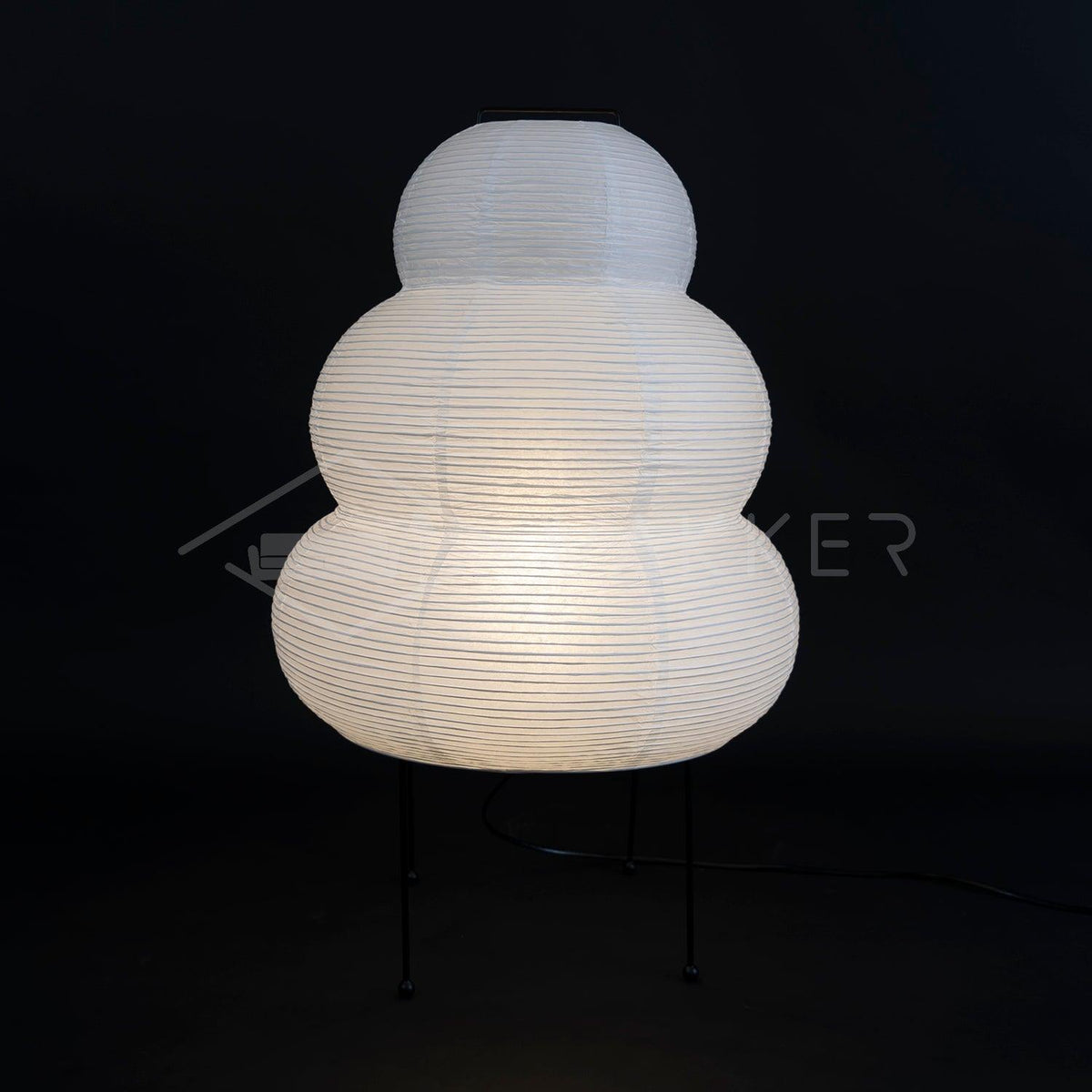Håndlavet japansk bordlampe