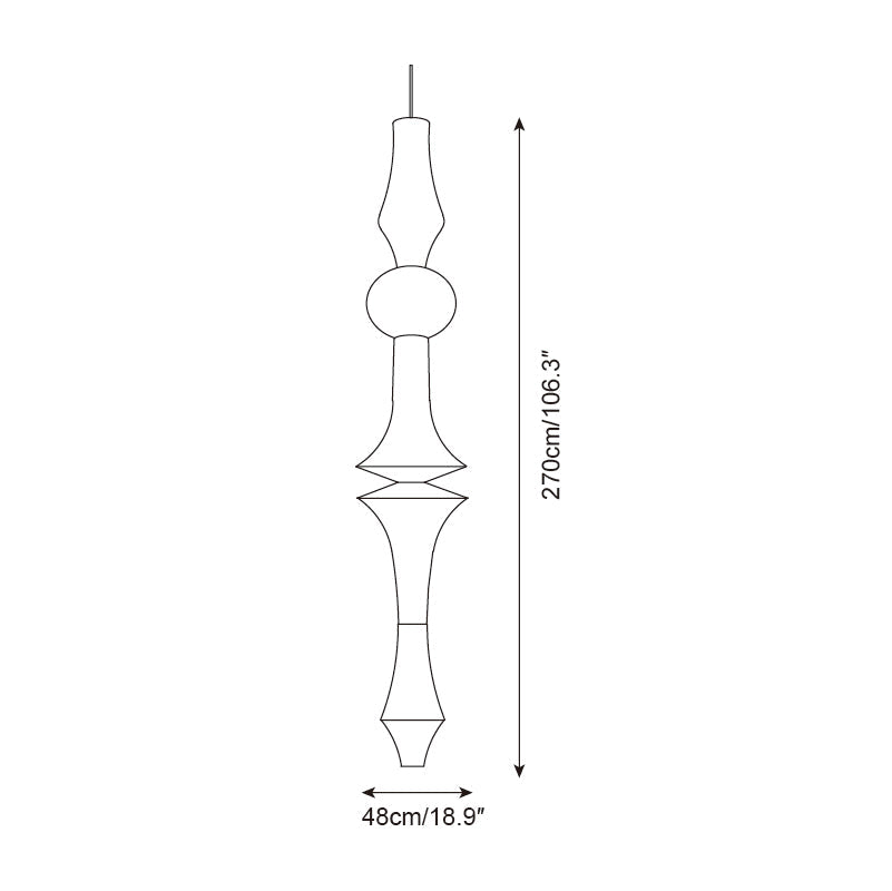 Zyora skulpturel papirpendel — moderne loftslampe