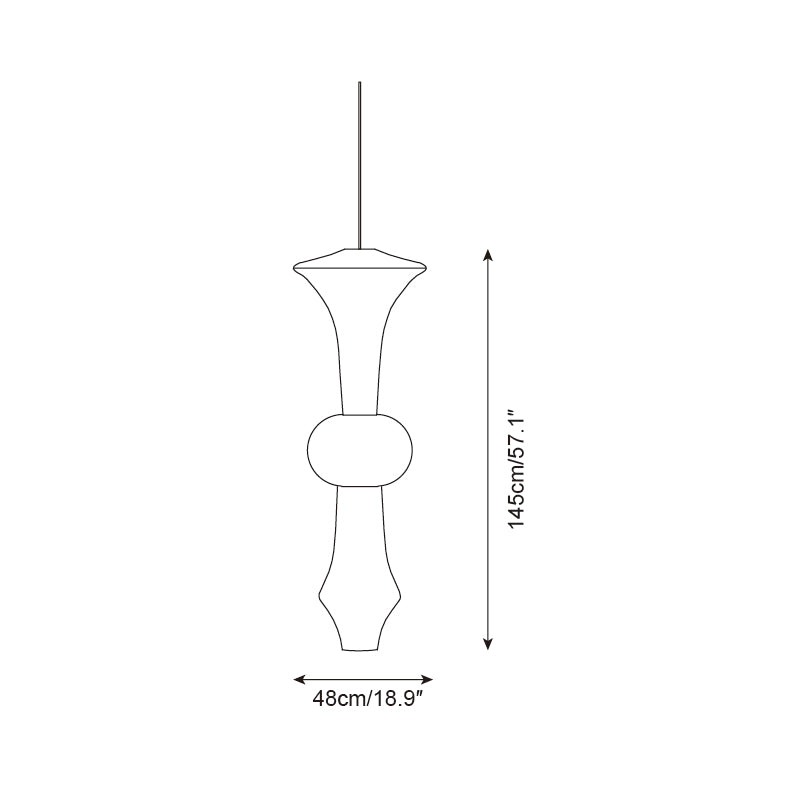 Zyora skulpturel papirpendel — moderne loftslampe