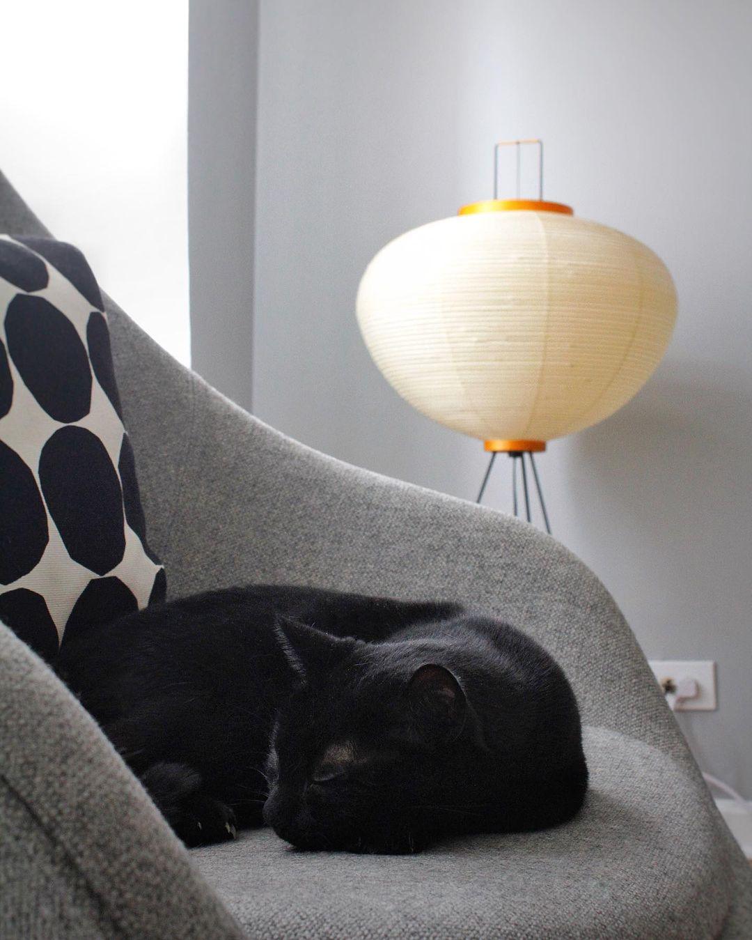 Traditionel gulvlampe i rispapir