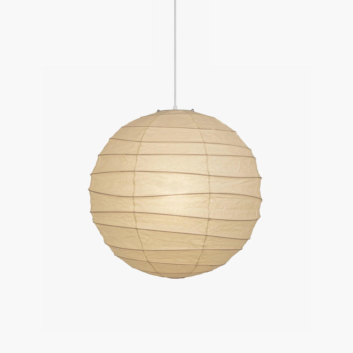 Luna Pendelleuchte mit japanischer Papierkugel — Abgerundete Silhouette