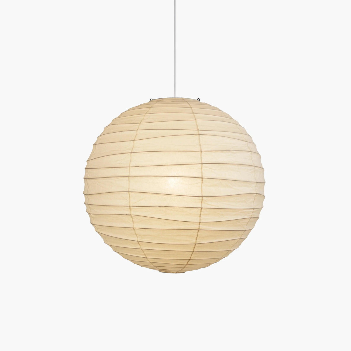Luna Pendelleuchte mit japanischer Papierkugel — Abgerundete Silhouette