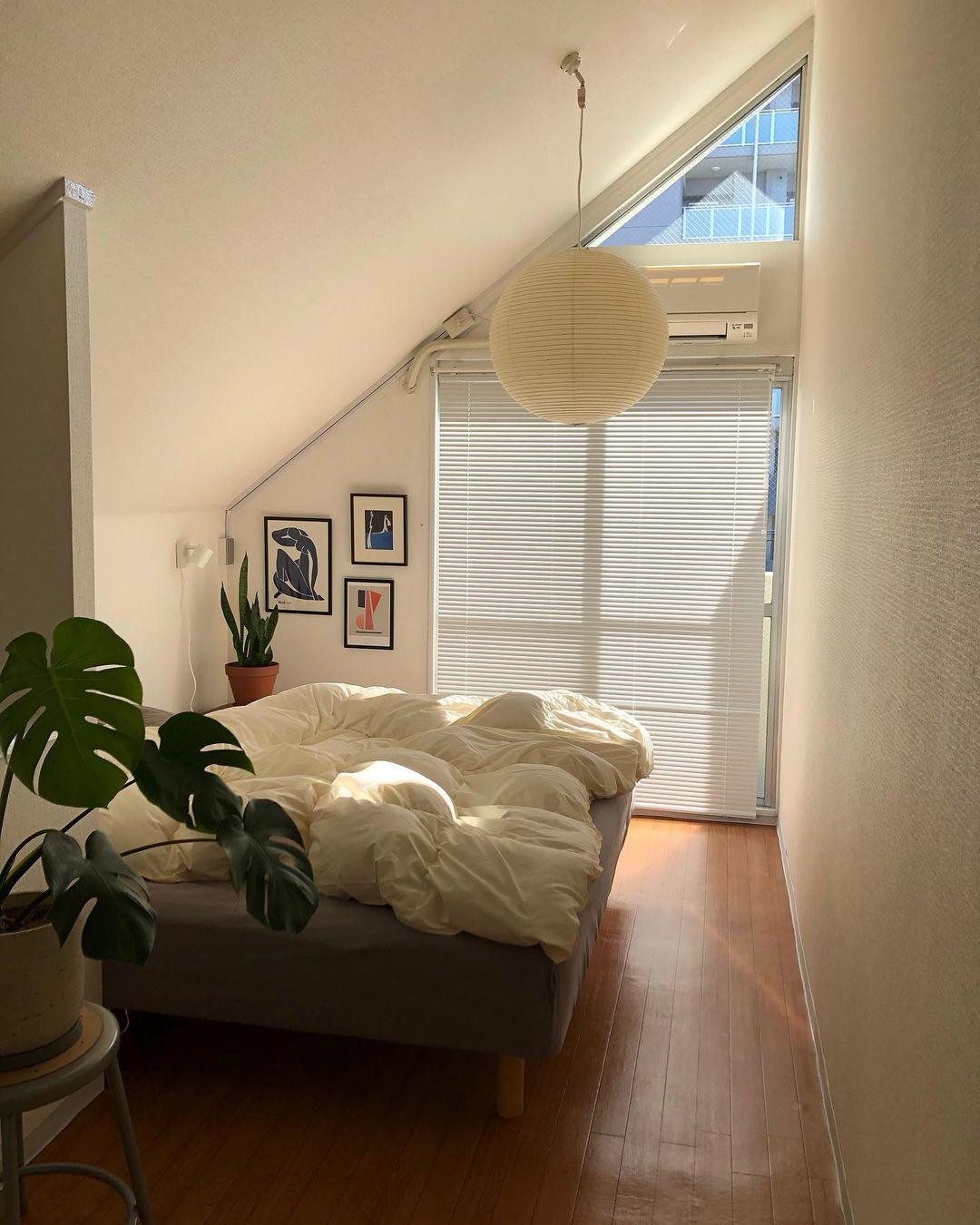 Lampada a sospensione Hinori Airi Paralume in carta giapponese Minimalista