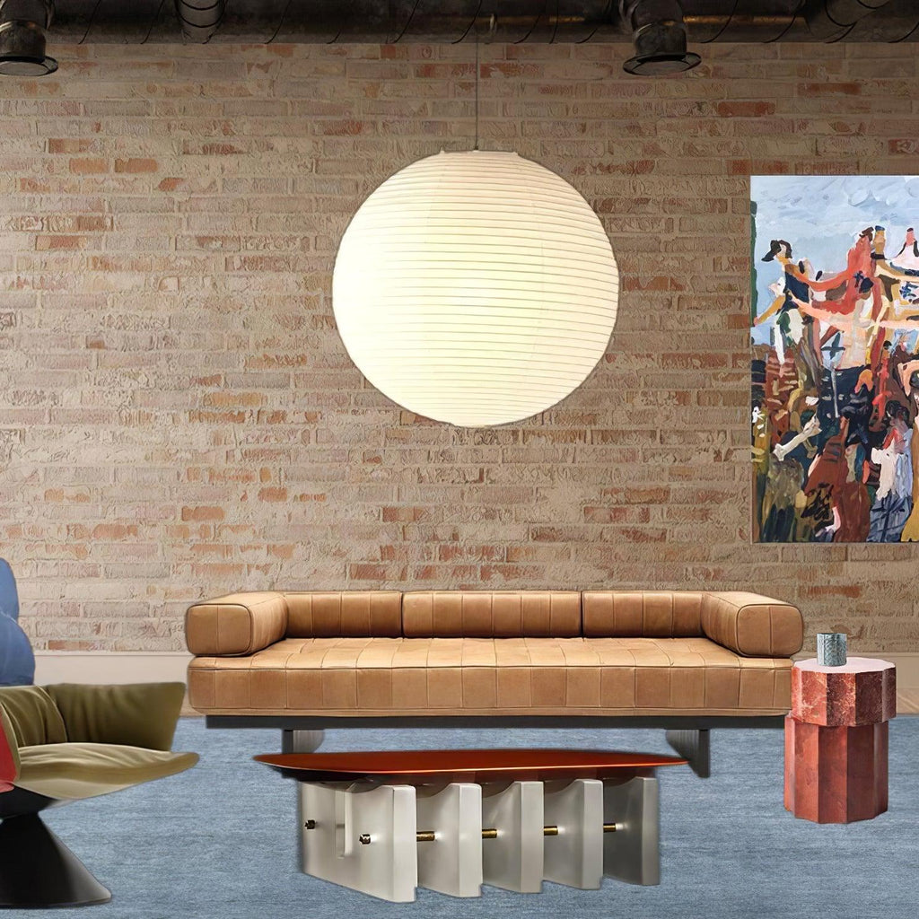 Lampada a sospensione Hinori Airi Paralume in carta giapponese Minimalista