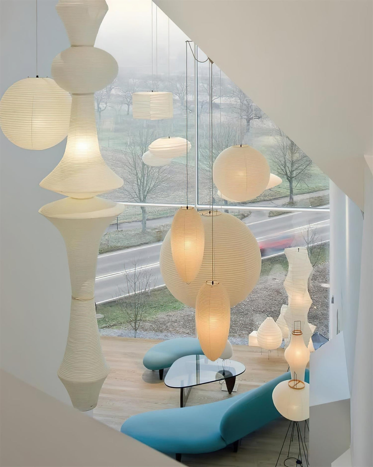 Zyora skulpturel papirpendel — moderne loftslampe