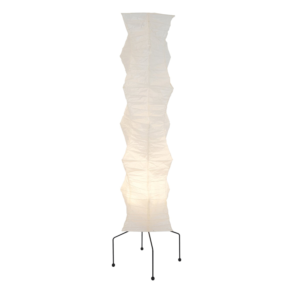 Traditionel gulvlampe i rispapir
