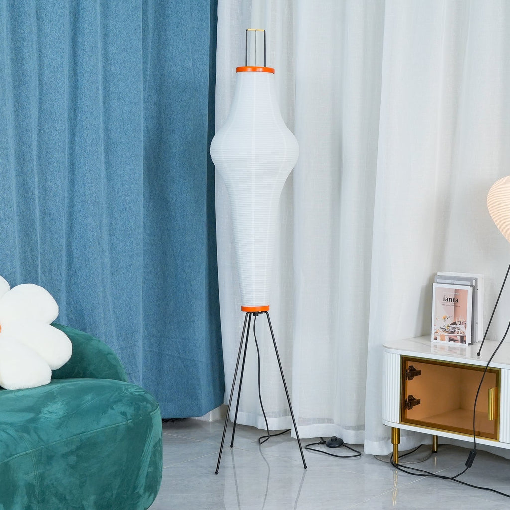 Traditionel gulvlampe i rispapir
