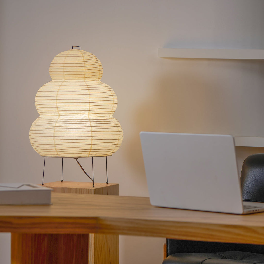 Håndlavet japansk bordlampe