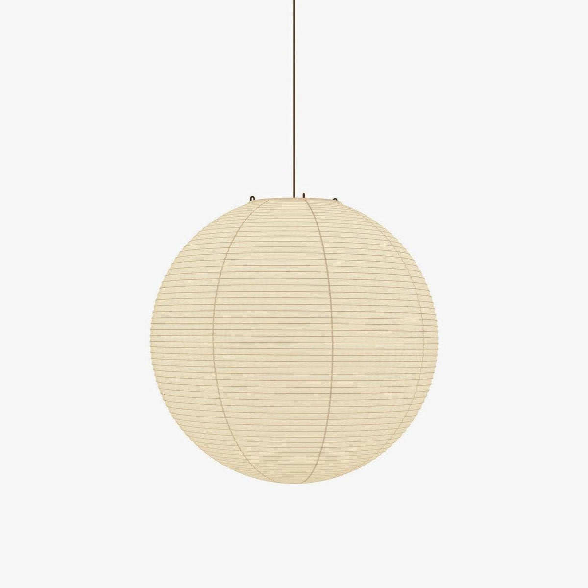 Solara runde Pendelleuchte aus Washi-Papier — Bambusdetail