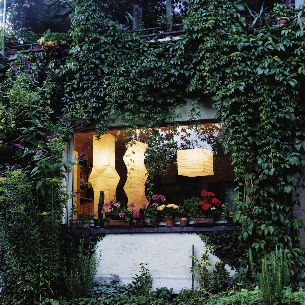 Traditionel gulvlampe i rispapir