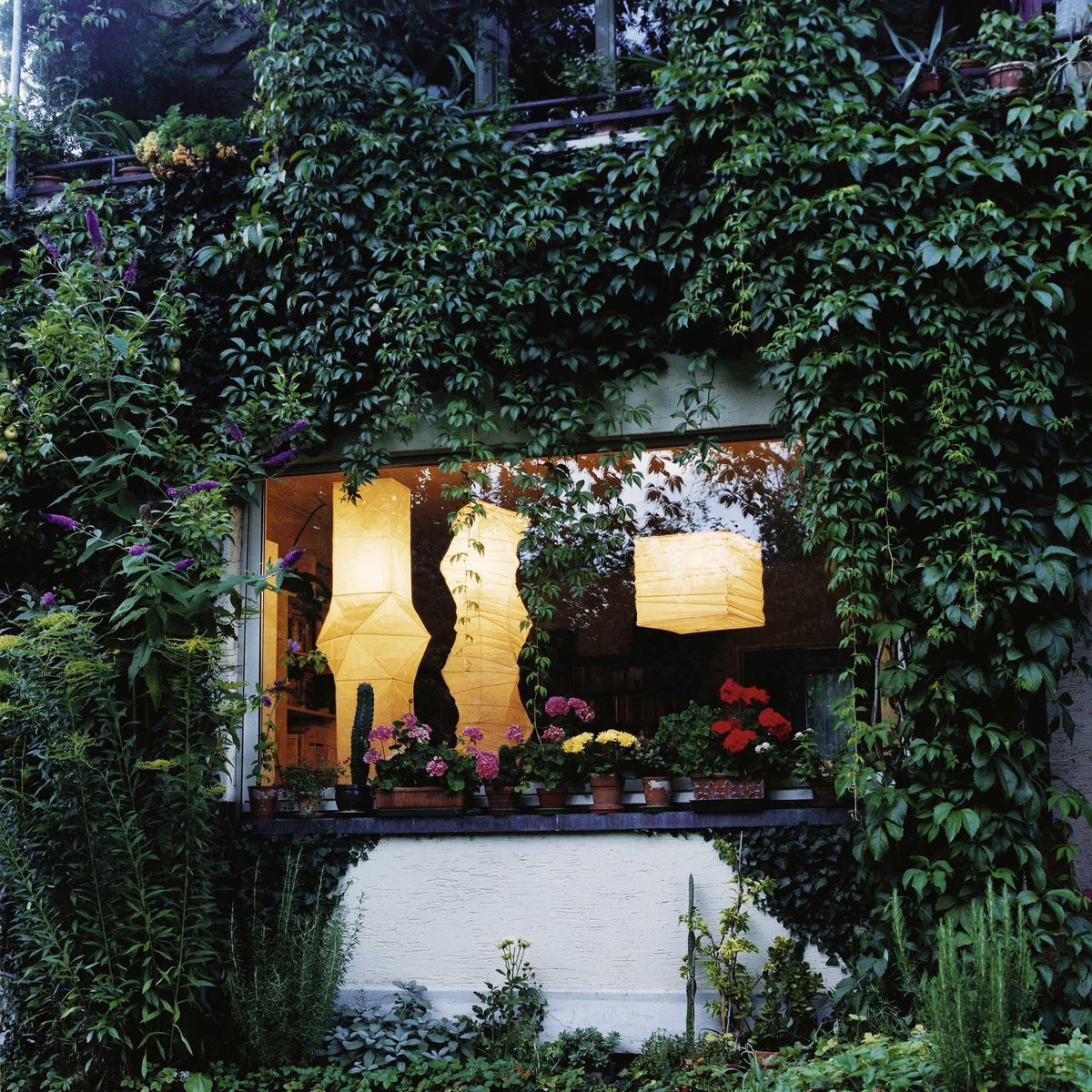 Mid-century ihlette rizspapír állólámpa