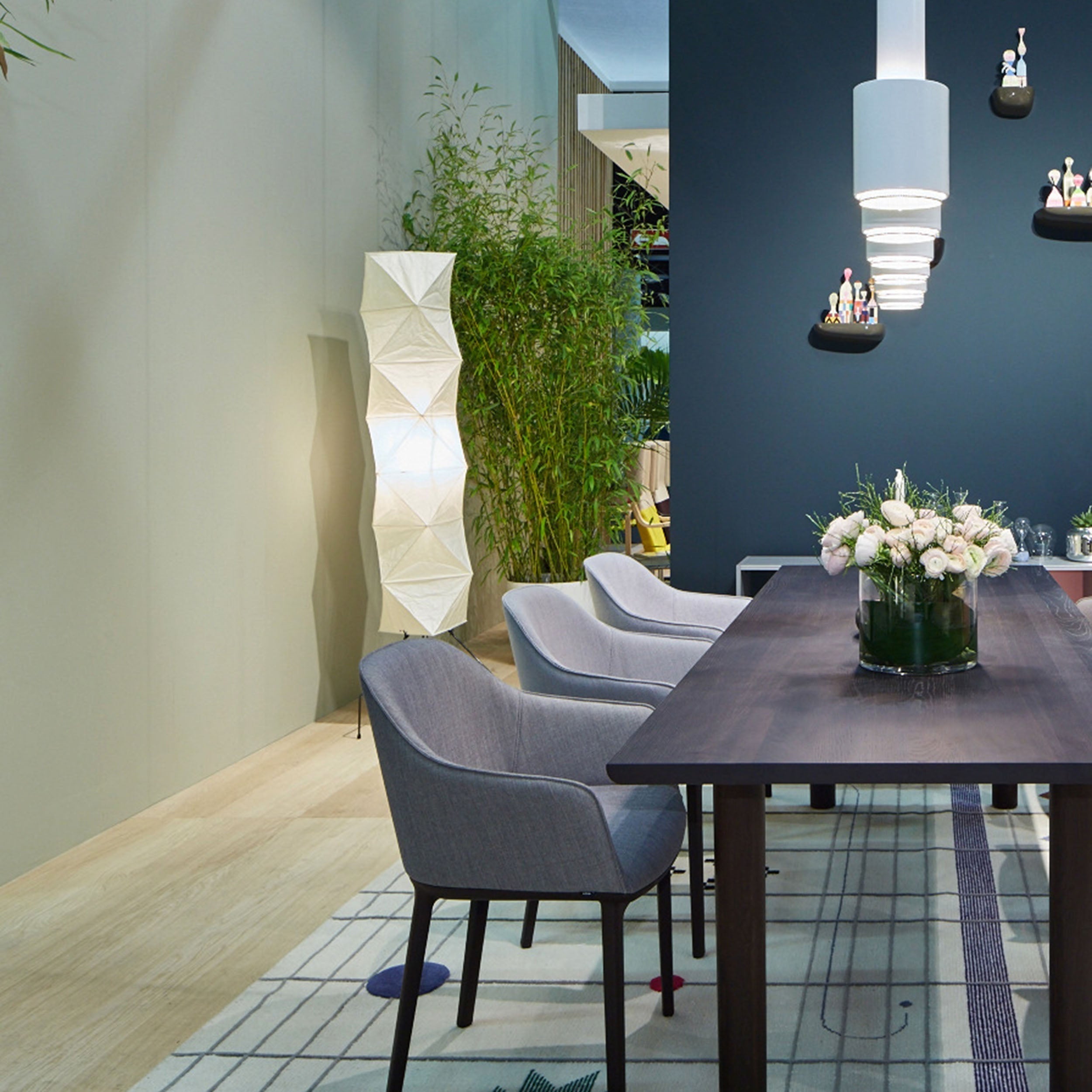 Traditionel gulvlampe i rispapir