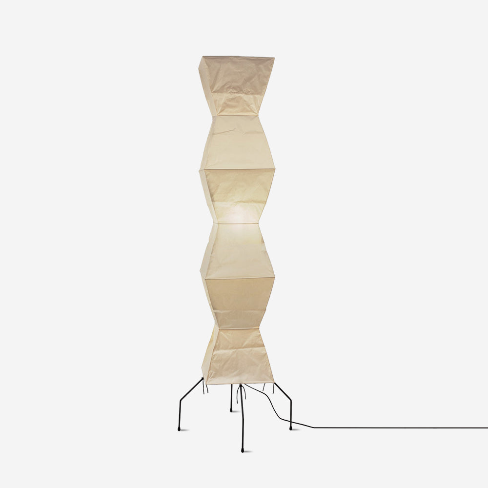 Traditionel gulvlampe i rispapir