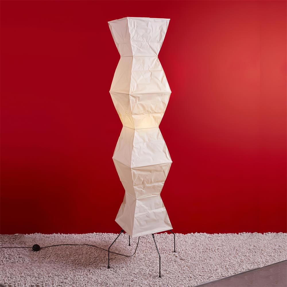 Traditionel gulvlampe i rispapir