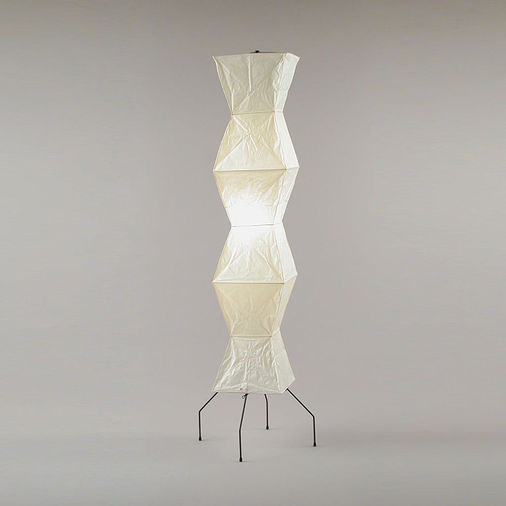 Traditionel gulvlampe i rispapir