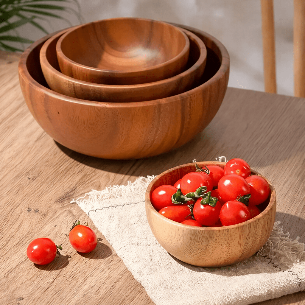 Aurora Acacia Wood Bowl For Safe Family Everyday Life
