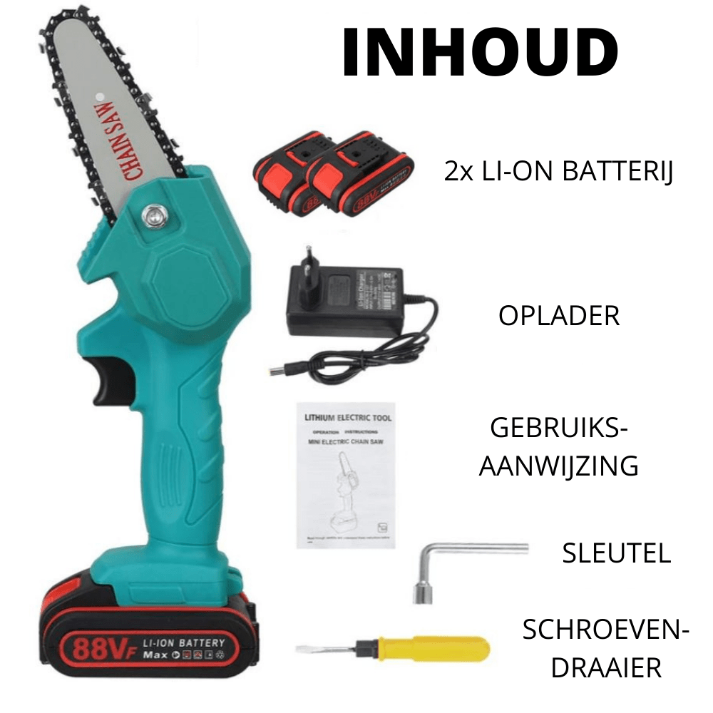 GreenLeaf Pro Akku-Kettensäge für schnelles Schneiden im Garten