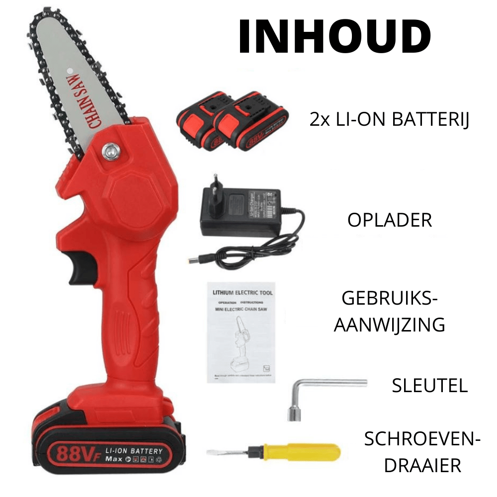 GreenLeaf Pro Akku-Kettensäge für schnelles Schneiden im Garten