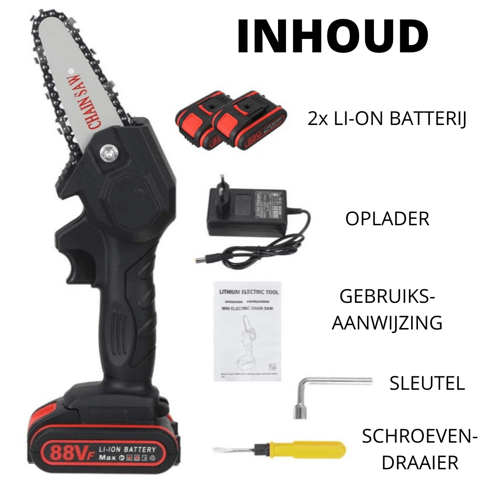 GreenLeaf Pro Akku-Kettensäge für schnelles Schneiden im Garten