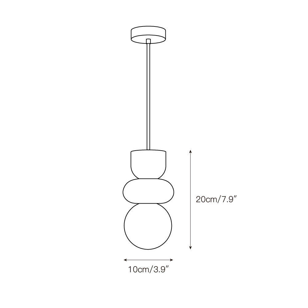Rauduvyn modern totem alakú alabástrom függőlámpa — Integrált LED, állítható függesztőrúd