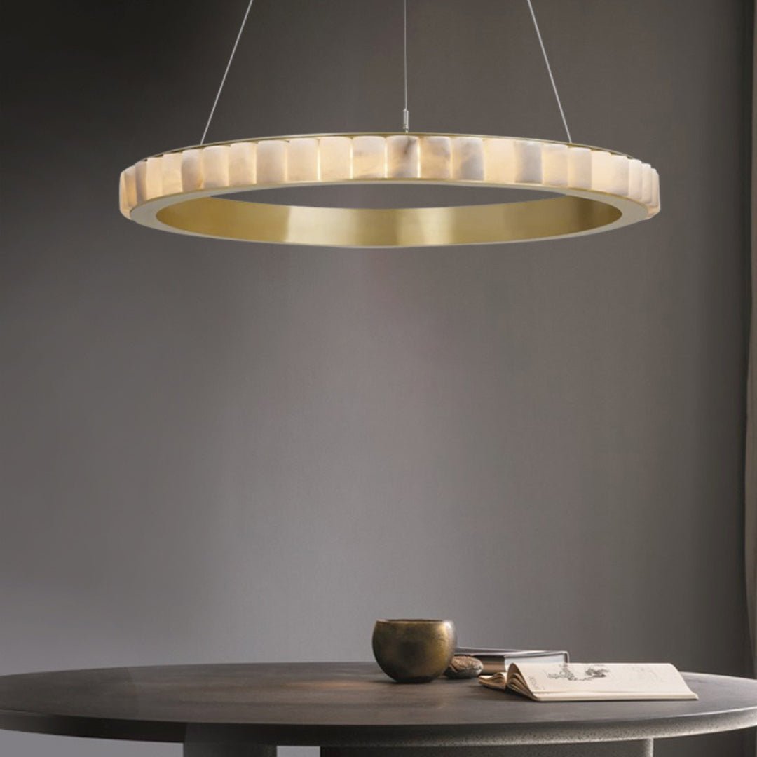 Orion-kaksirenkainen alabasterikruunu — koot 60 cm tai 80 cm