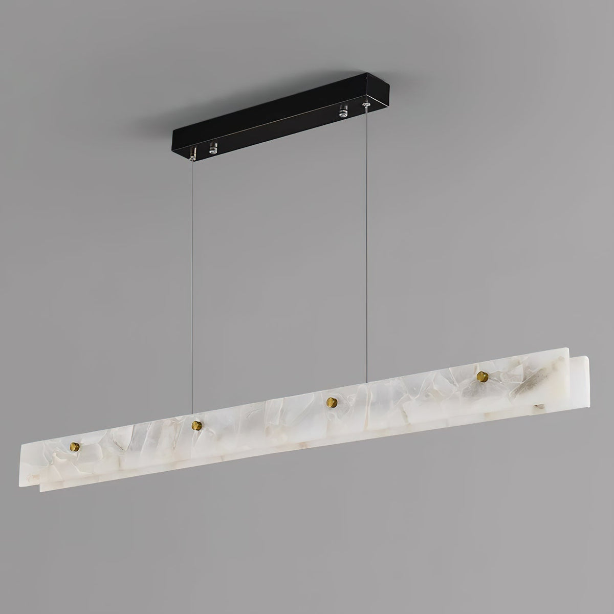 Lampada a sospensione lineare LED Ljomuvye in alabastro - Design moderno sospeso