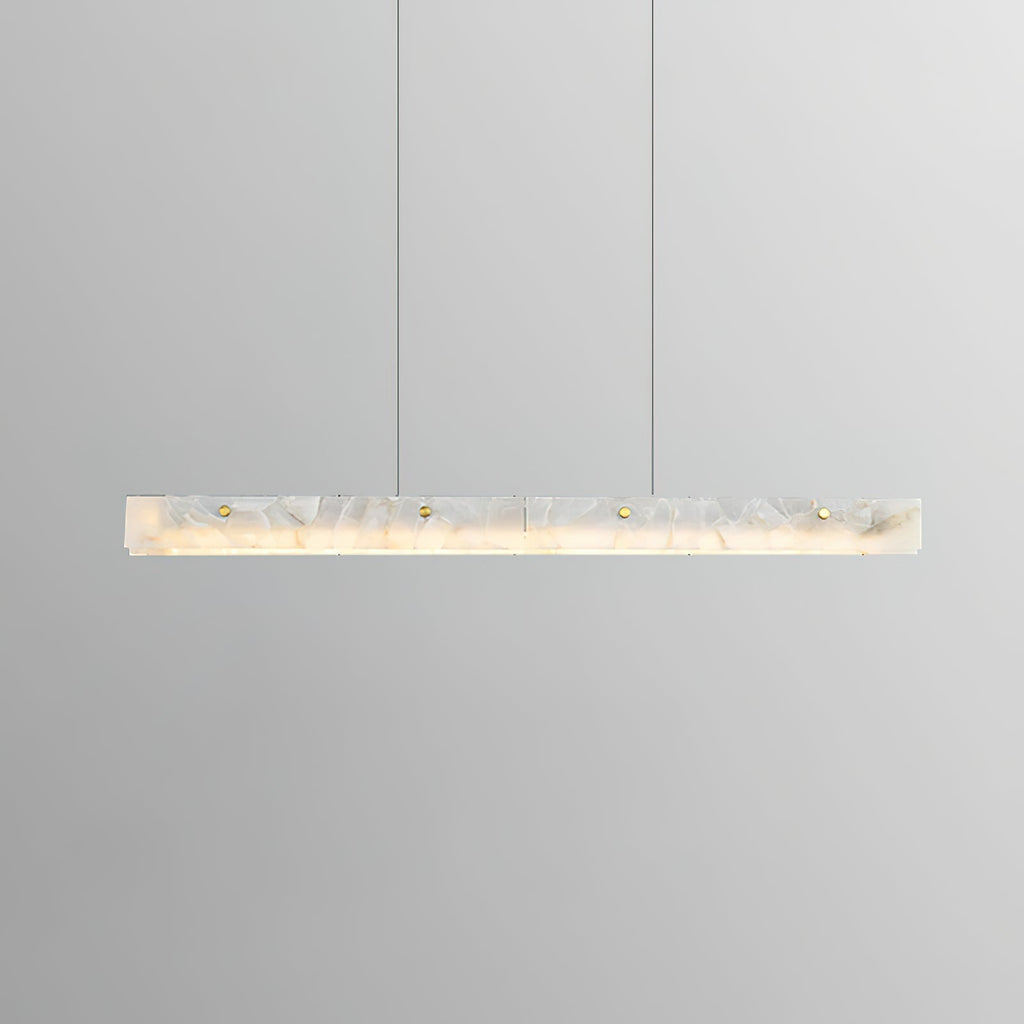 Lampada a sospensione lineare LED Ljomuvye in alabastro - Design moderno sospeso