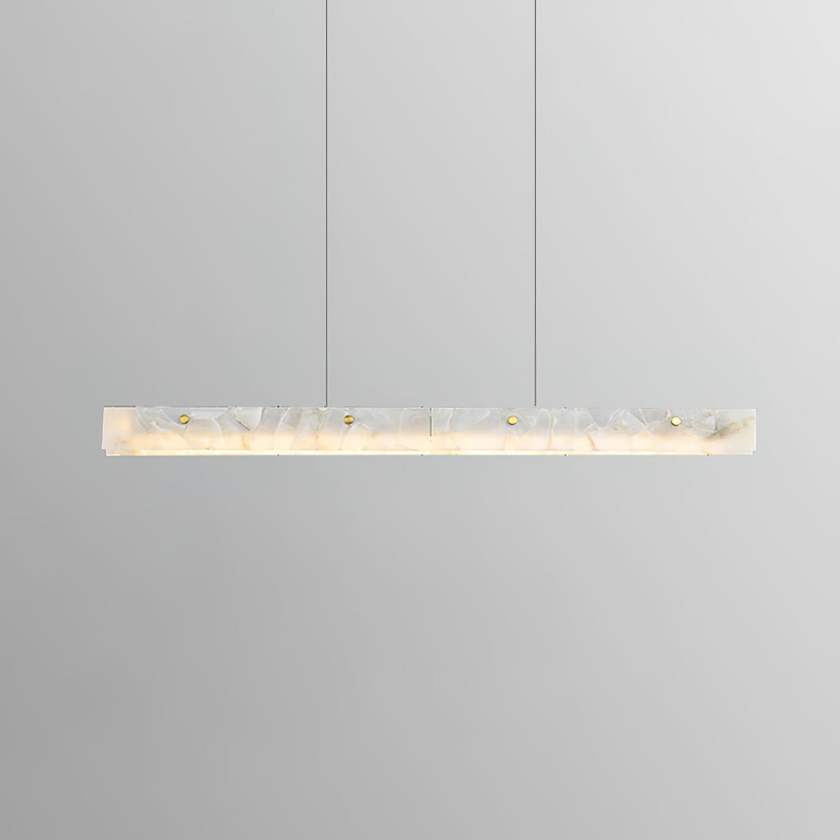 Lampada a sospensione lineare LED Ljomuvye in alabastro - Design moderno sospeso