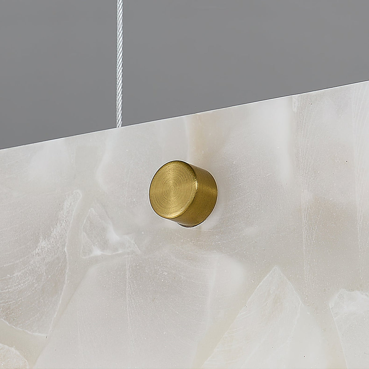 Lampada a sospensione lineare LED Ljomuvye in alabastro - Design moderno sospeso