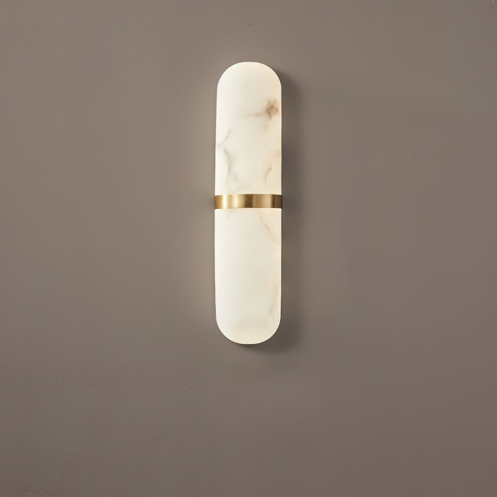 Lampada da parete a pillola in alabastro Ostruvyd — design di lusso