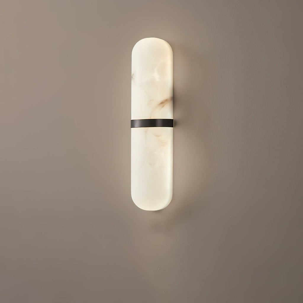 Lampada da parete a pillola in alabastro Ostruvyd — design di lusso